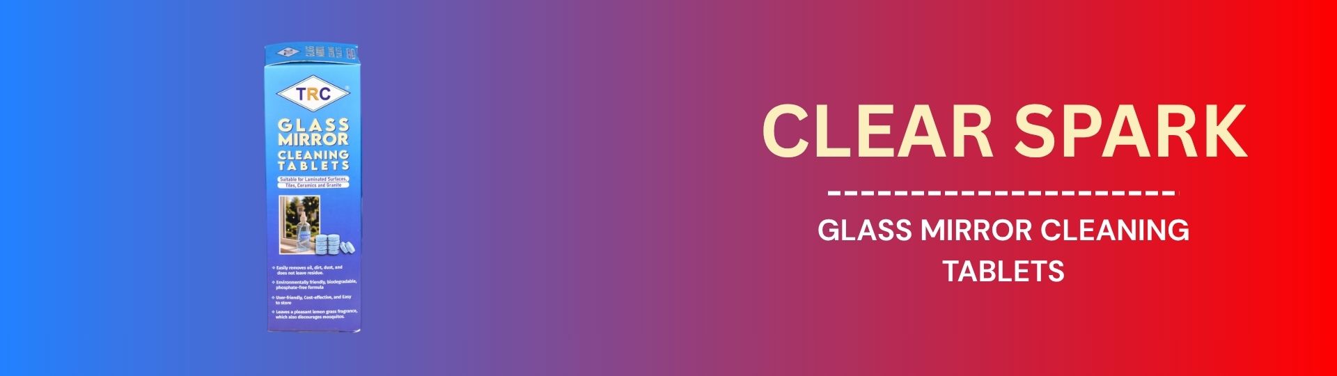 GLASS MIRROR CLEANING TABLETS